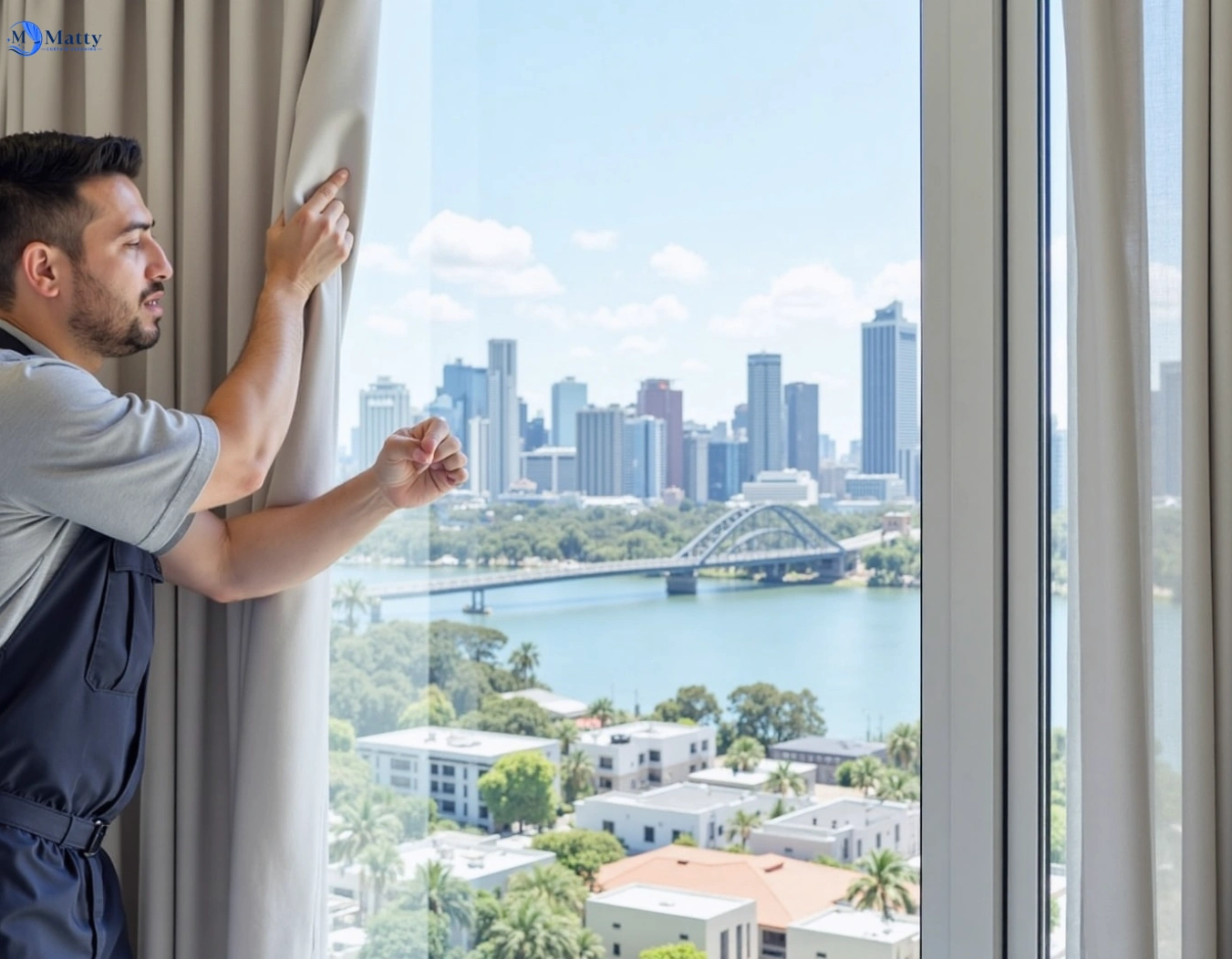 Professional curtain steam cleaning service notting-hill-vic QLD by Matty Curtain Cleaning