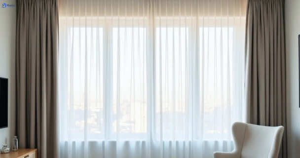 Freshly steam cleaned curtains in notting-hill-vic QLD